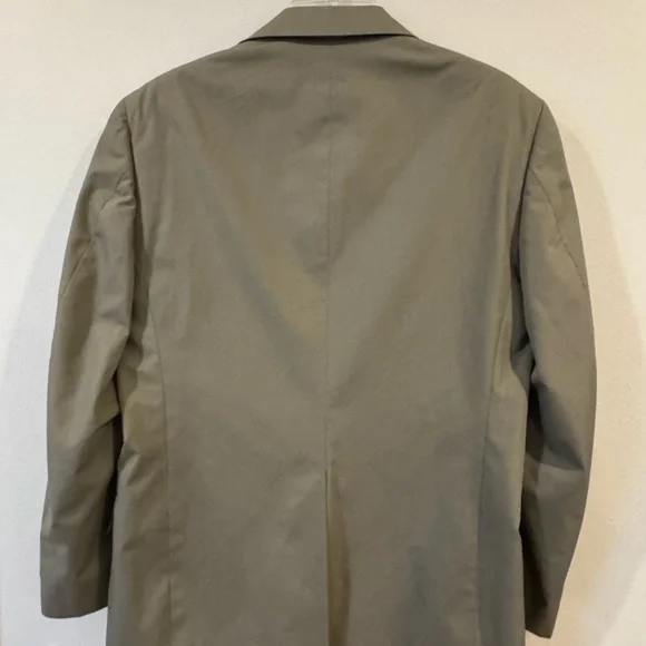 Brooks Brothers Poplin Cotton Blend Suit Size 39R 34x30 Olive Green Cuff Pant